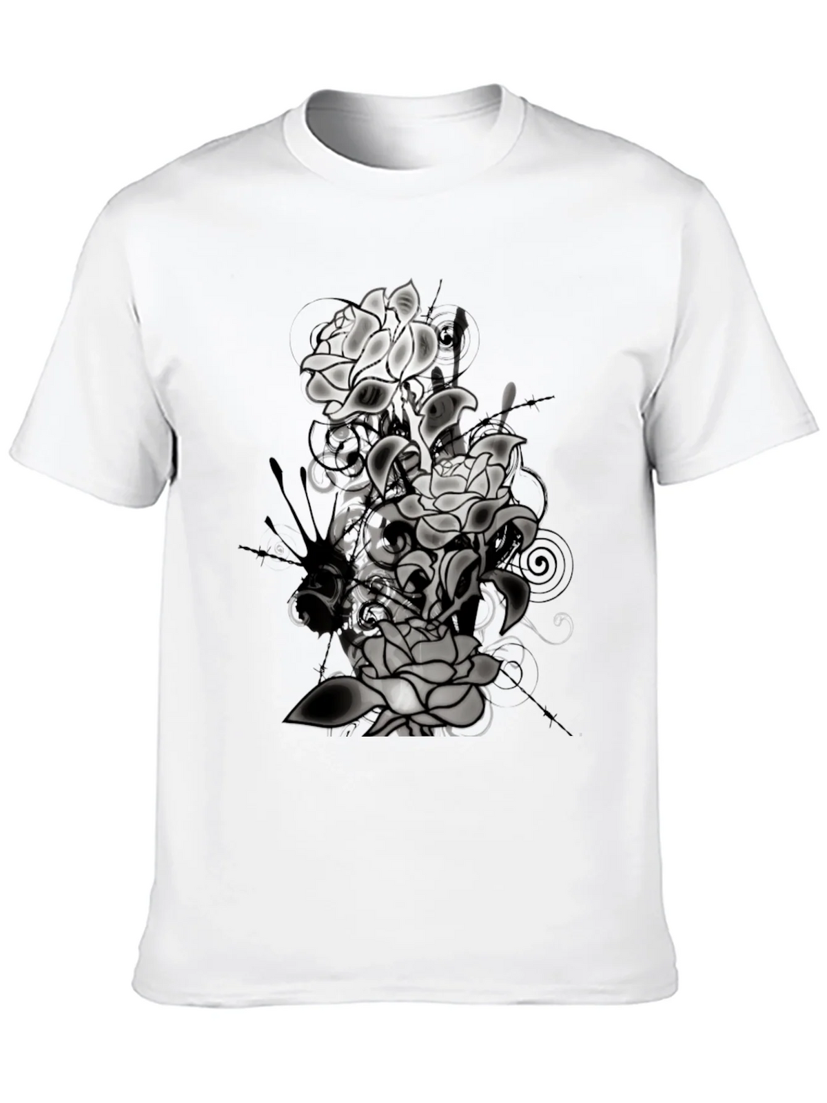 Floral Graphic T-Shirt - Mens Black Tee product image 2