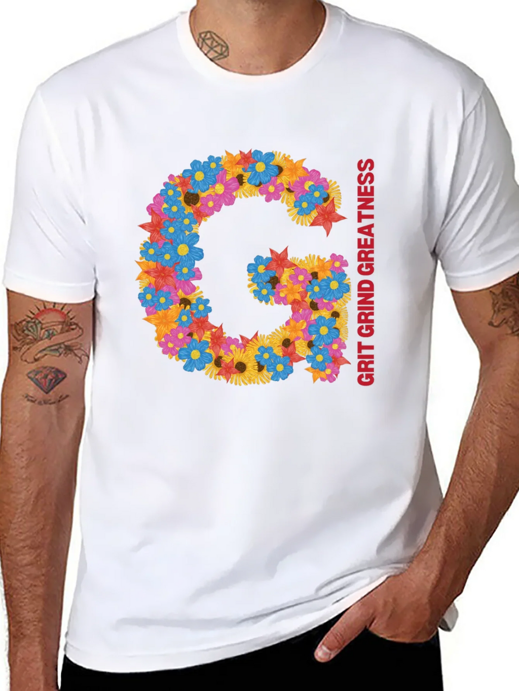 Floral G Grit Grind Greatness Tee product image 7