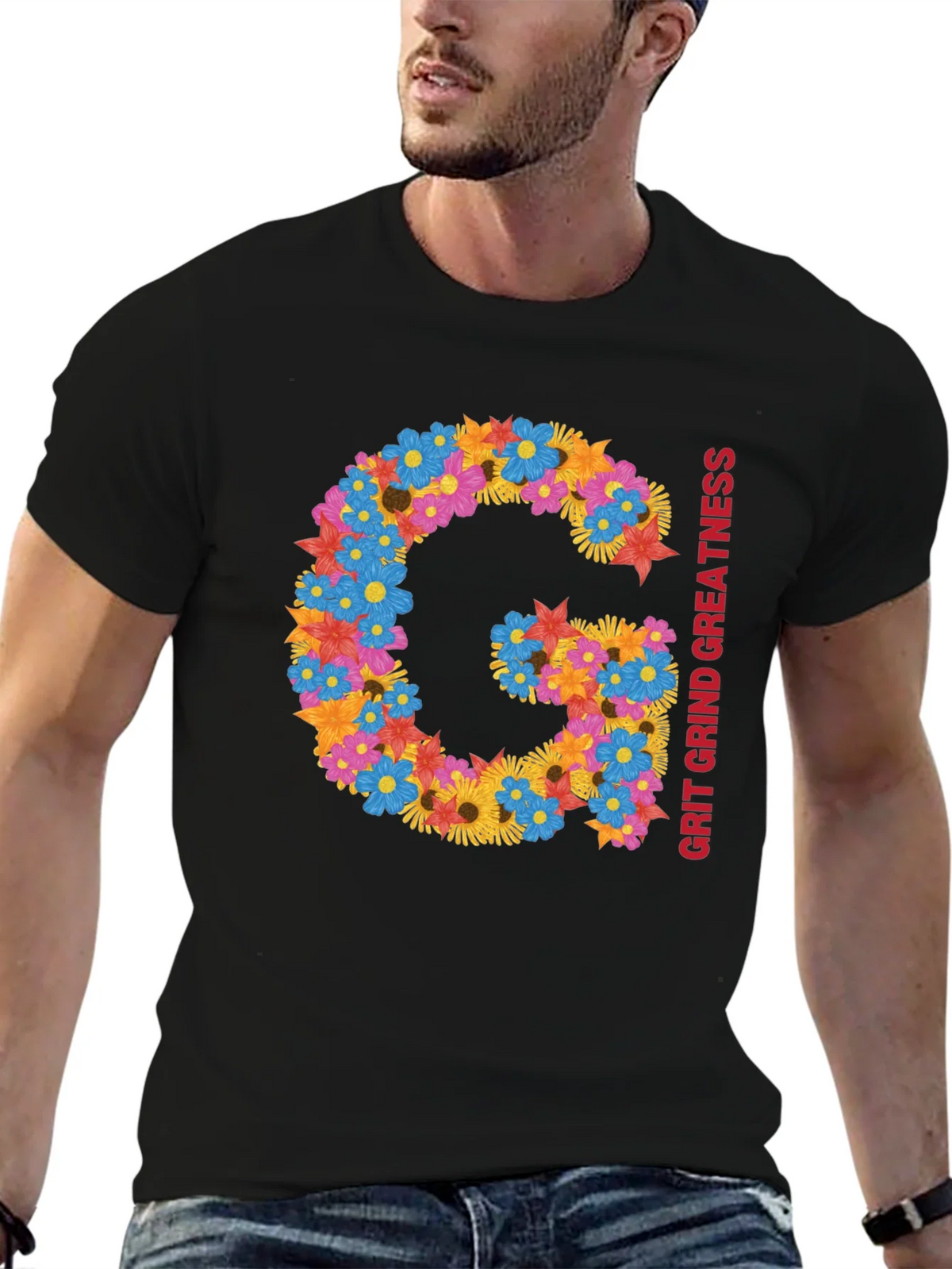 Floral G Grit Grind Greatness Tee product image 6