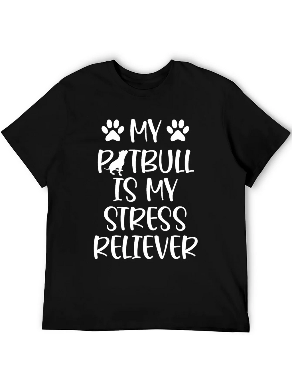 Pitbull Stress Reliever Black T-Shirt product image 3