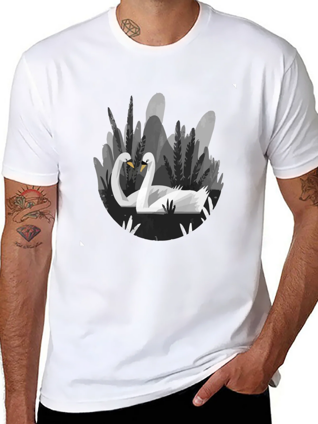 Swan Lake Graphic Tee - Stylish Black T-Shirt product image 4