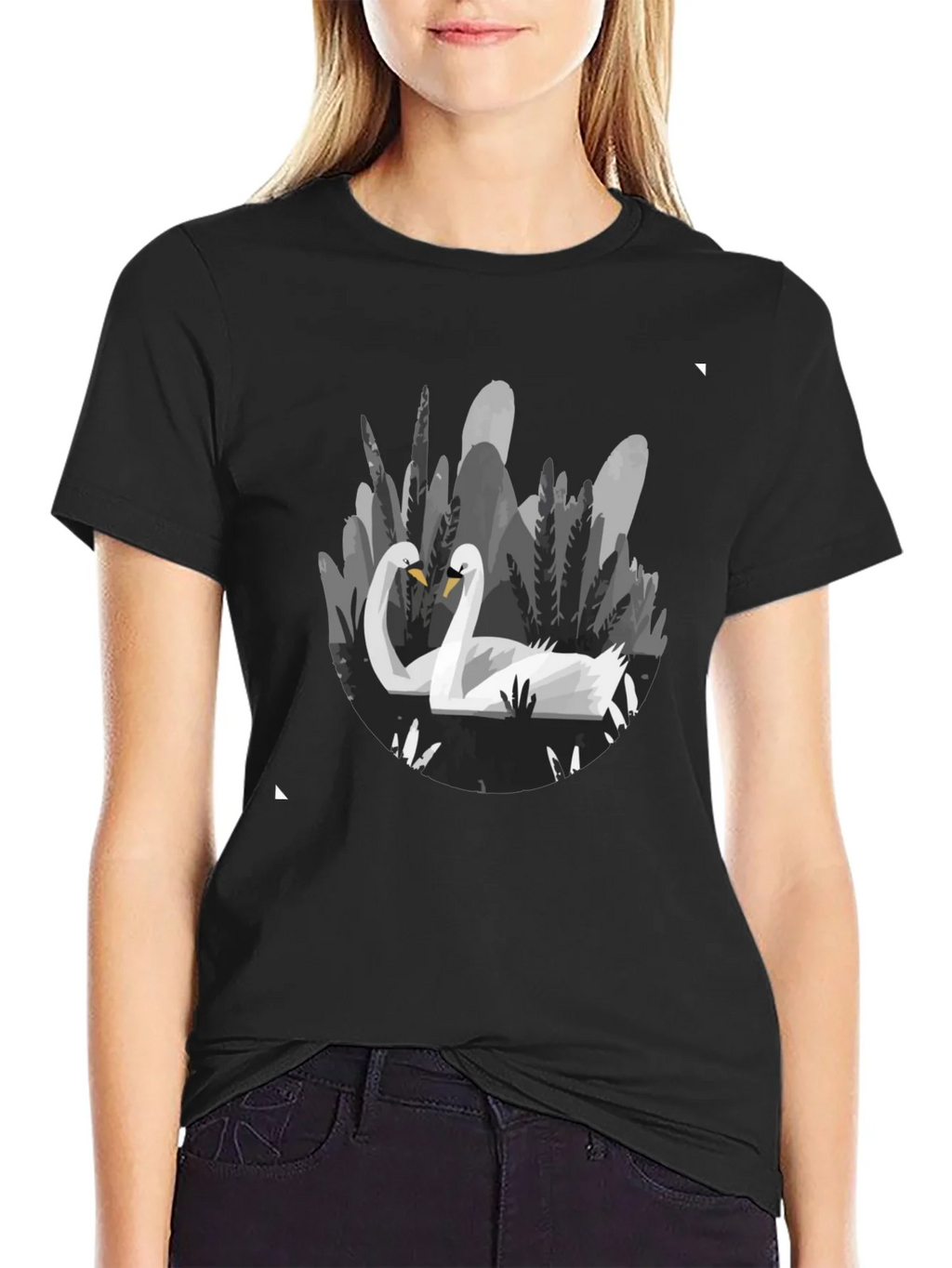 Swan Lake Graphic Tee - Stylish Black T-Shirt product image 2