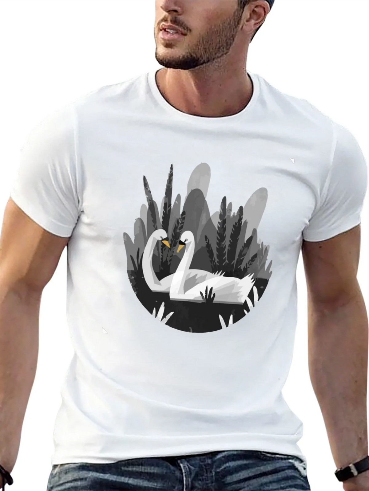 Swan Lake Graphic Tee - Stylish Black T-Shirt product image 6