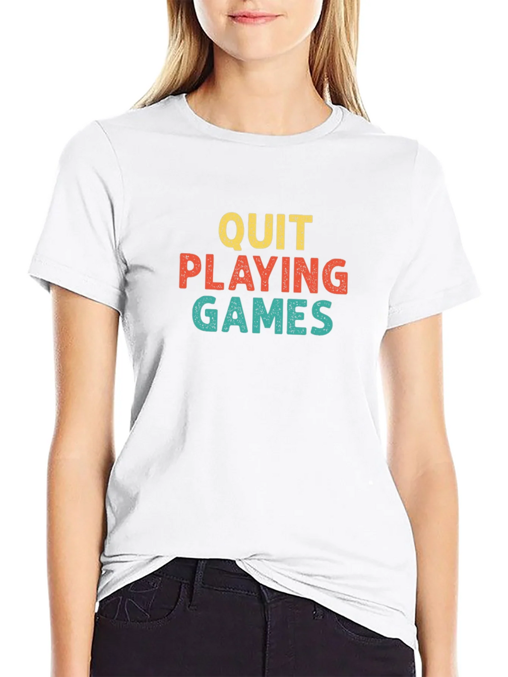 Quit Playing Games Graphic T-Shirt product image 8