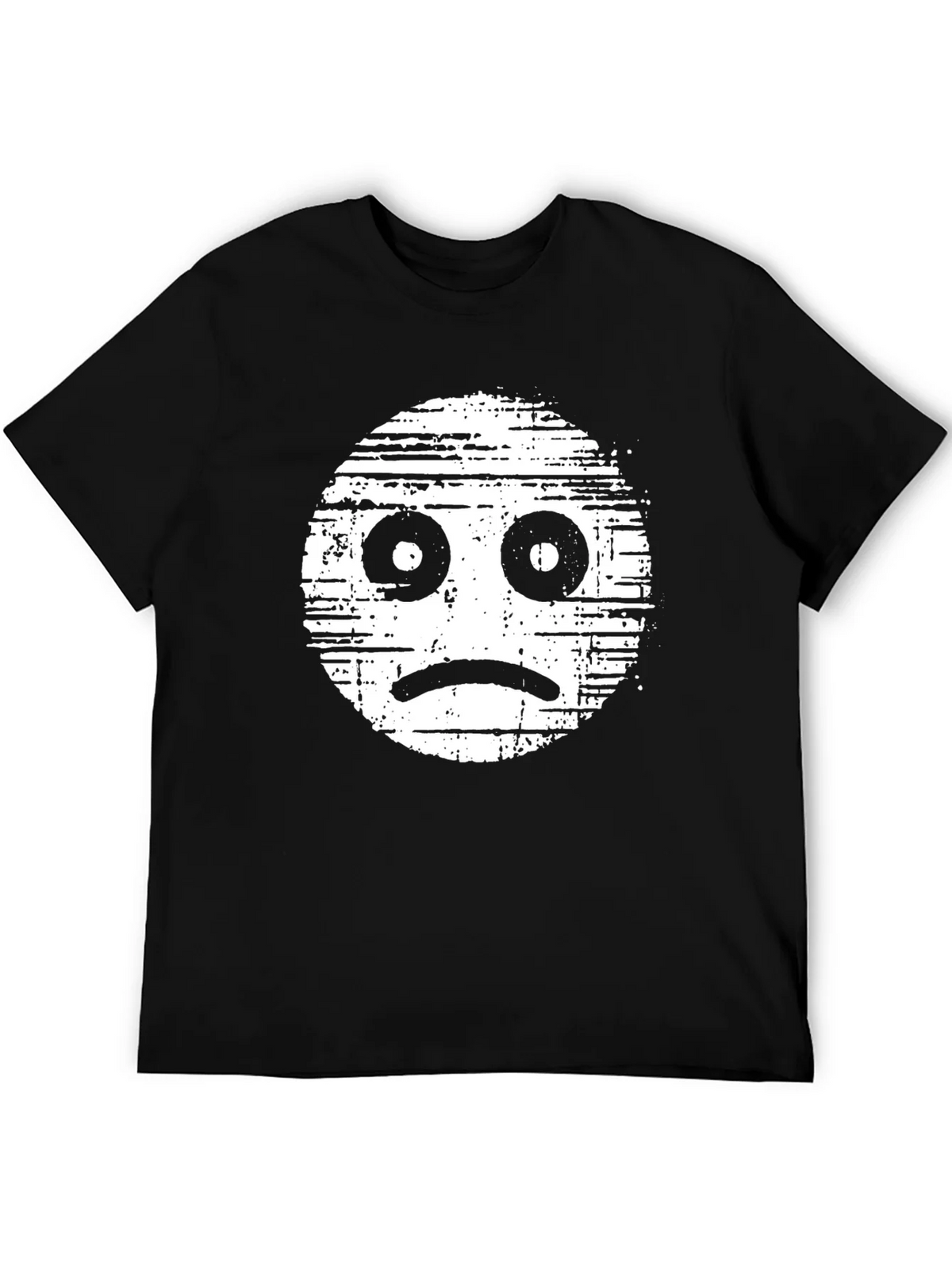 Sad Face Graphic Tee - Distressed Style product image 5