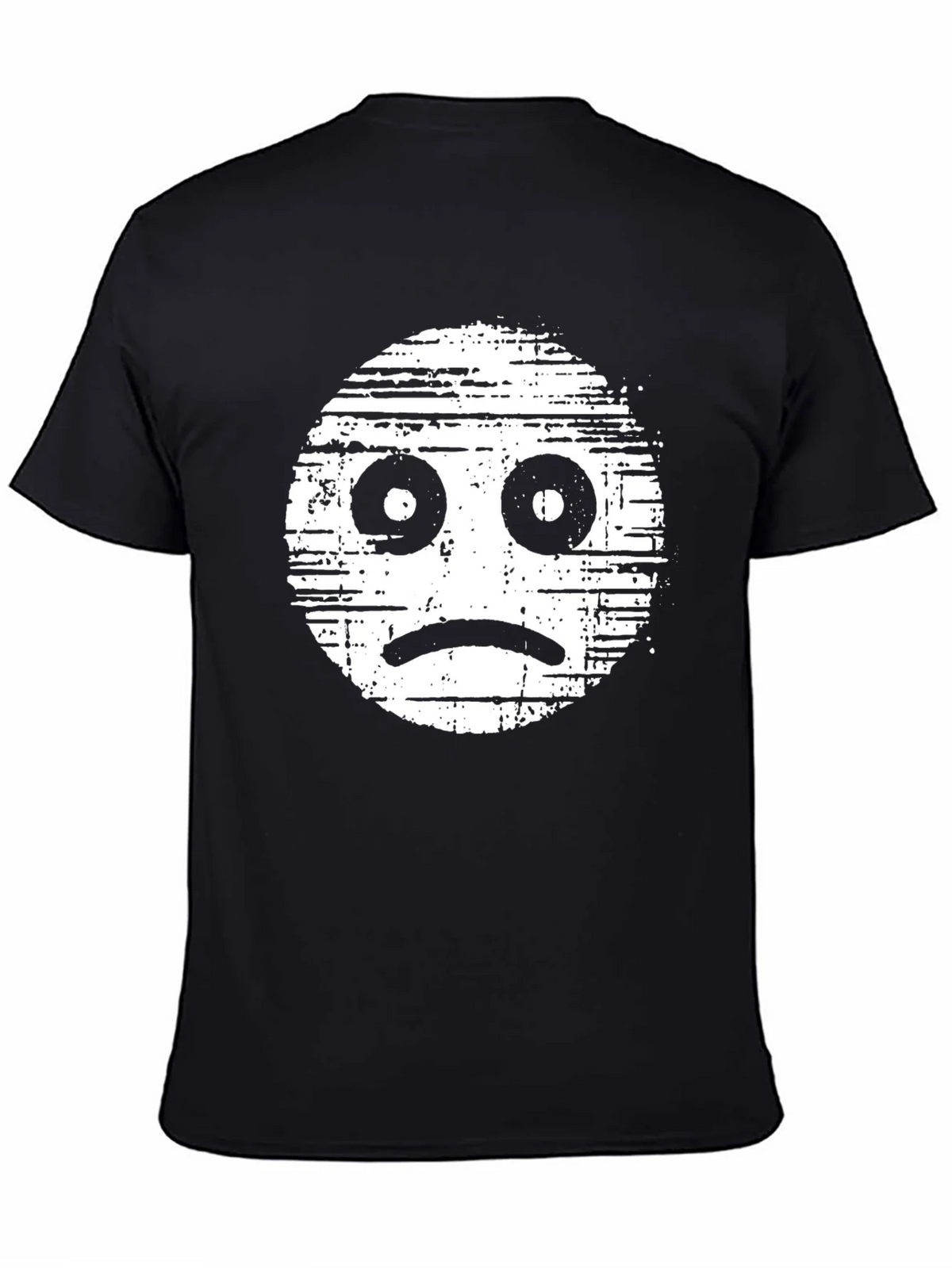Sad Face Graphic Tee - Distressed Style product image 4