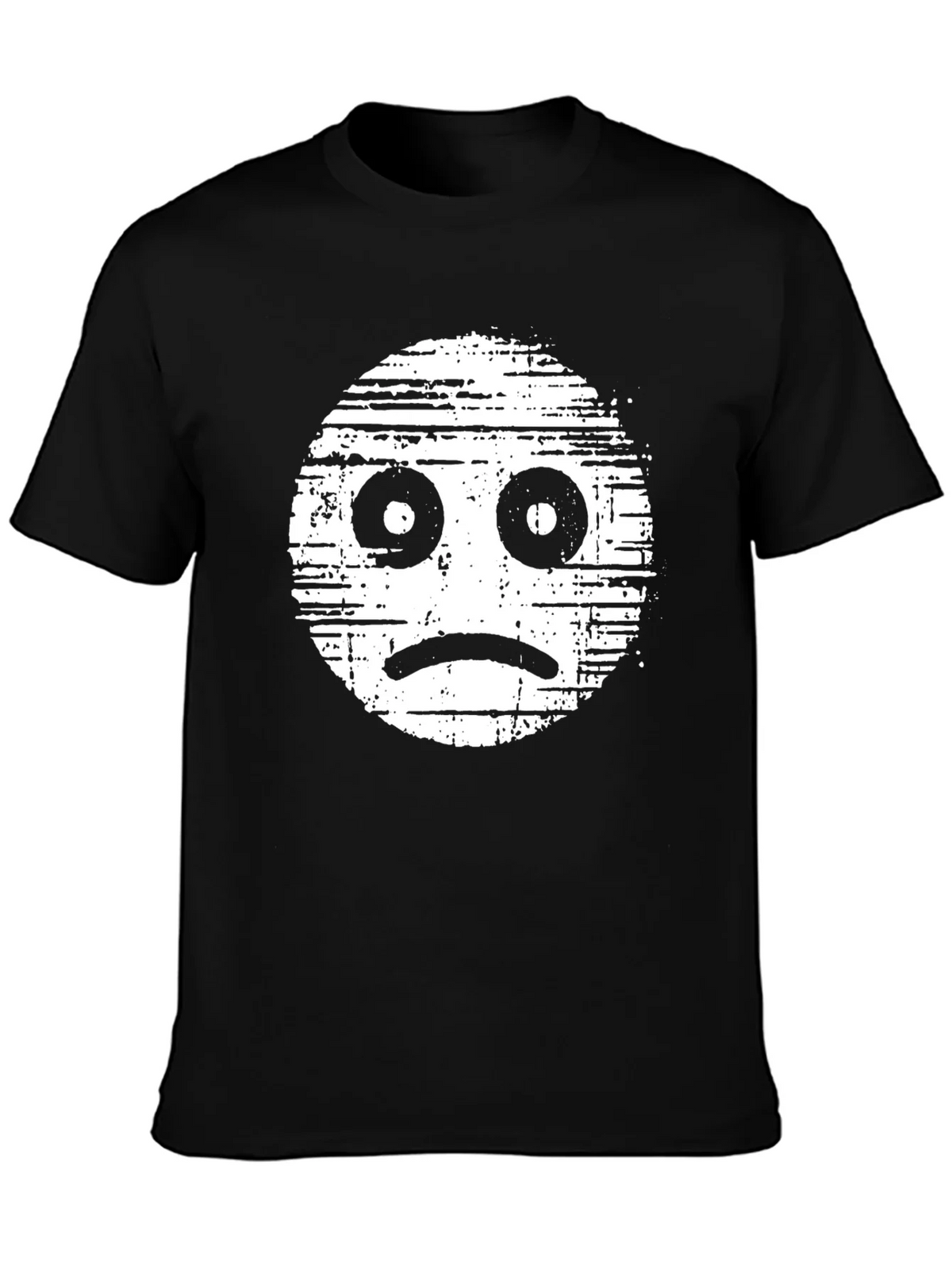 Sad Face Graphic Tee - Distressed Style product image 3