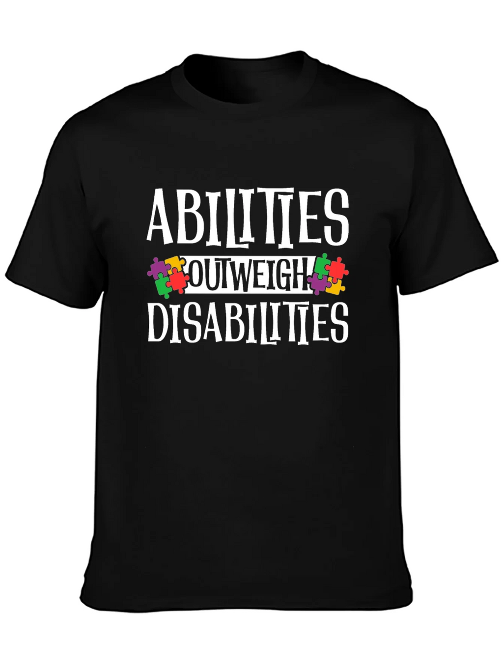 Abilities Outweigh Disabilities Awareness T-Shirt product image 3