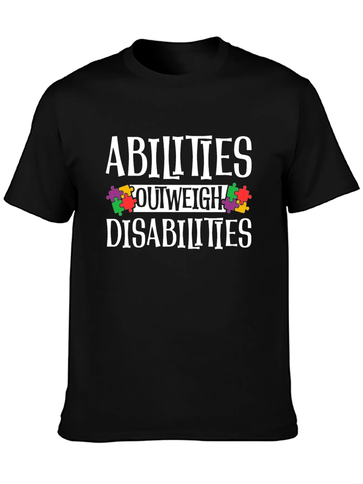 Abilities Outweigh Disabilities Awareness T-Shirt product image 3