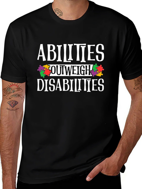 Abilities Outweigh Disabilities Awareness T-Shirt product image 1