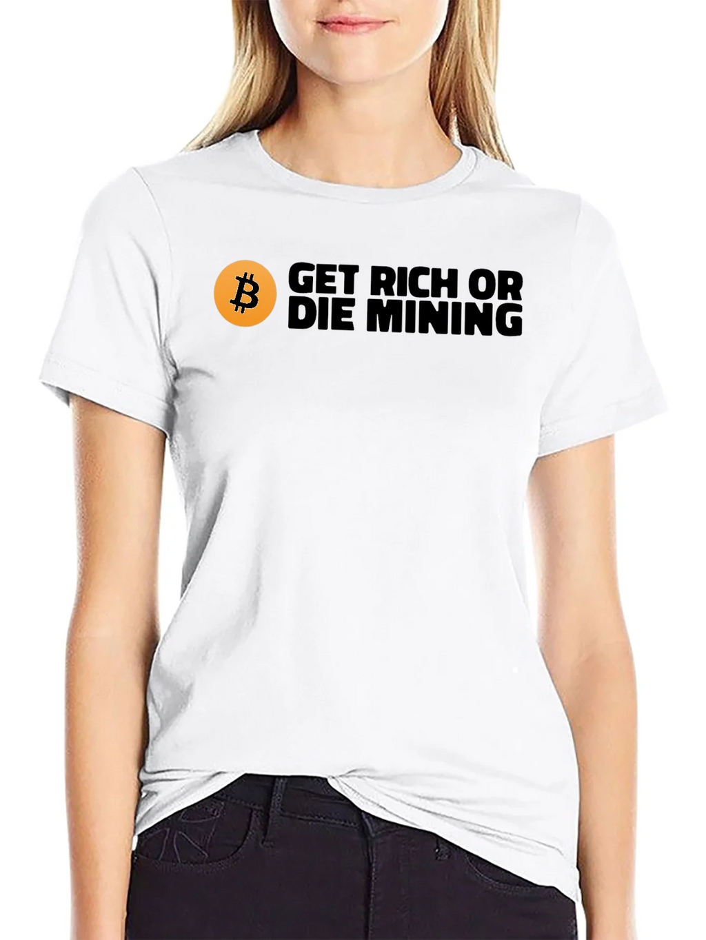 Get Rich or Die Mining Bitcoin T-Shirt product image 8