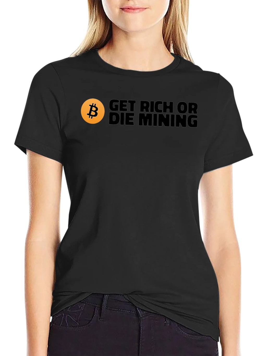 Get Rich or Die Mining Bitcoin T-Shirt product image 2