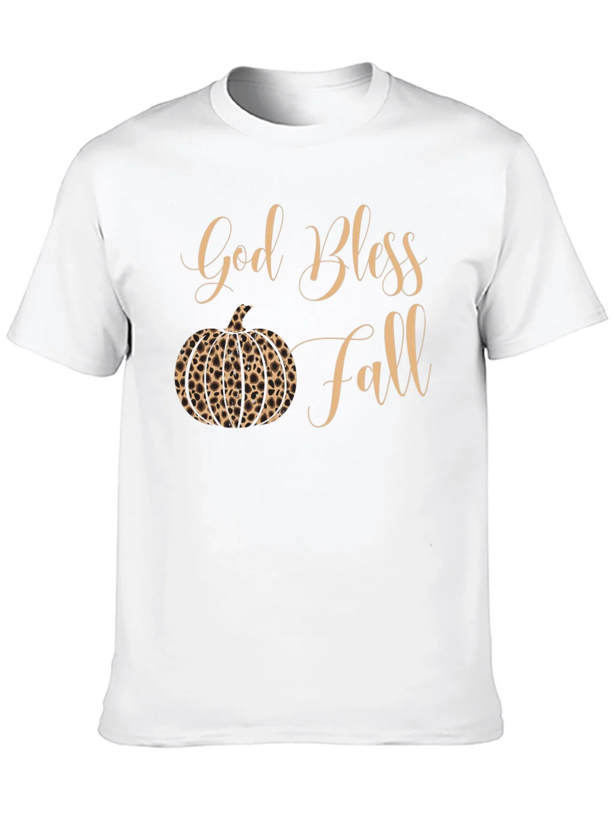 God Bless Fall Leopard Pumpkin T-Shirt product image 9