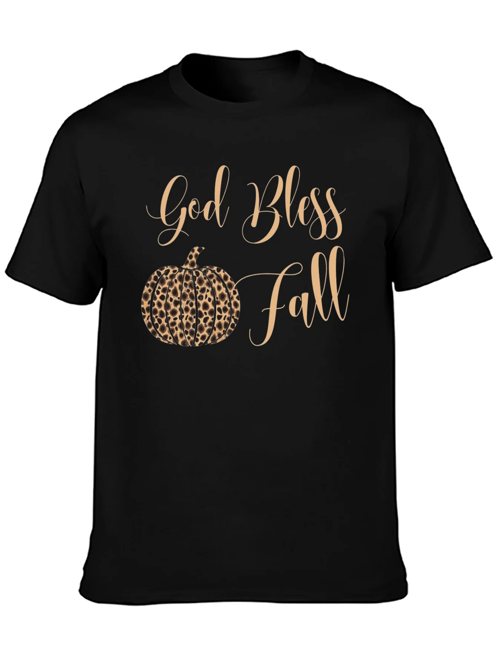 God Bless Fall Leopard Pumpkin T-Shirt product image 3