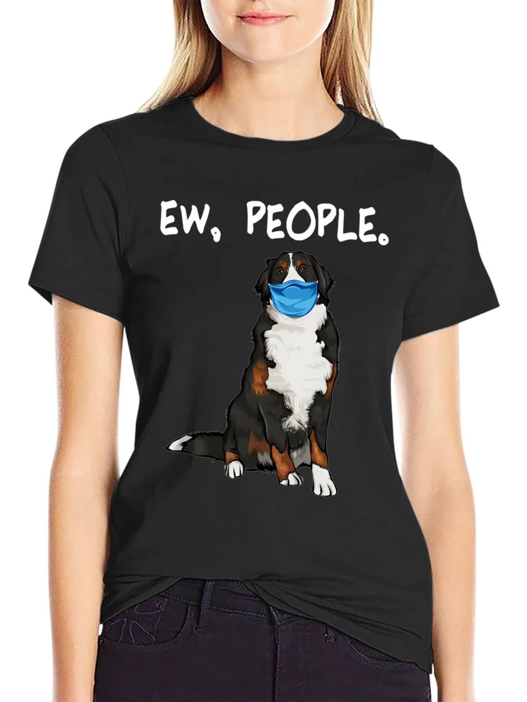 Ew People. Dog in Mask Graphic Tee product image 1