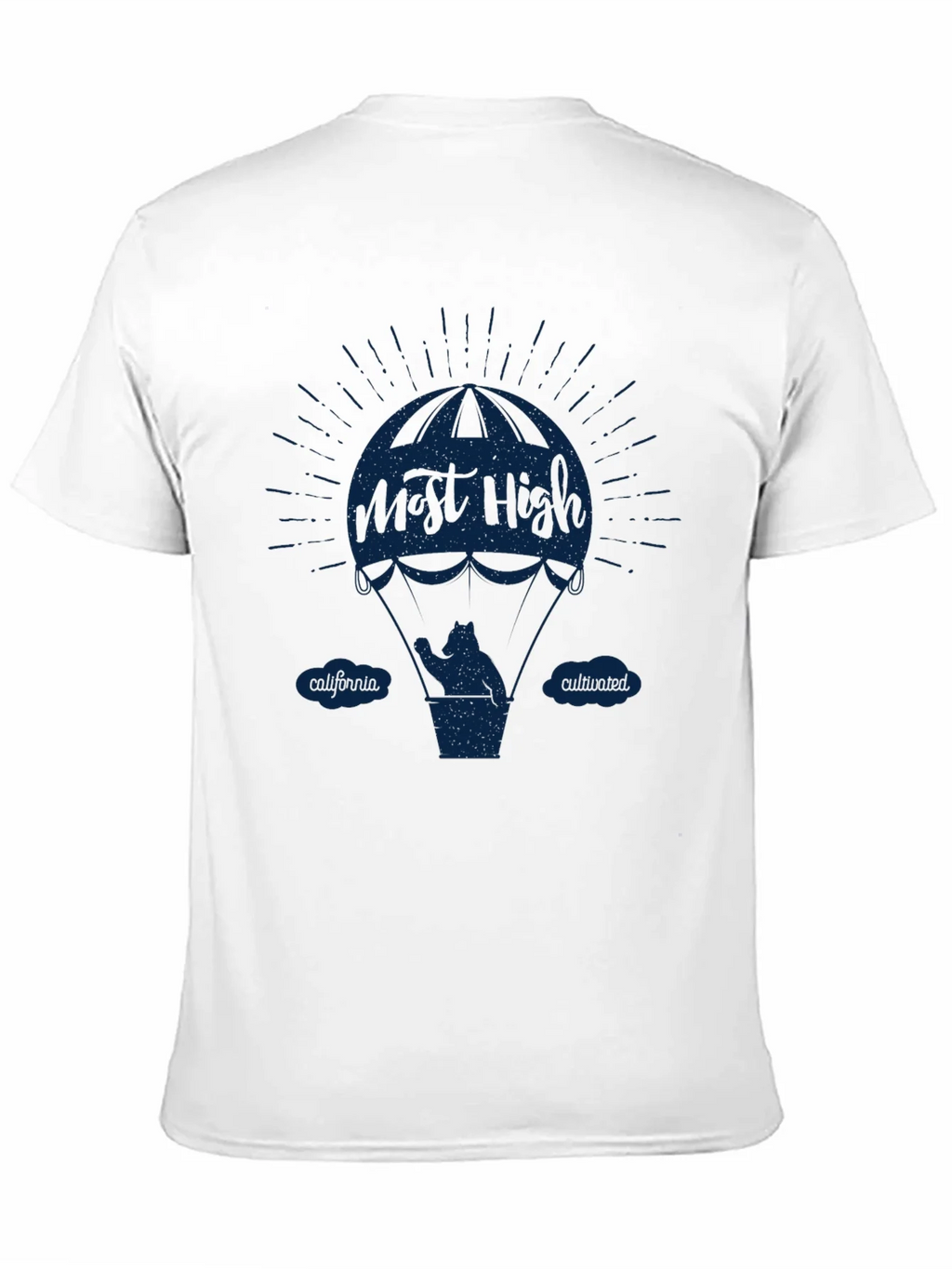 Most High California Bear Hot Air Balloon Black T-Shirt product image 10