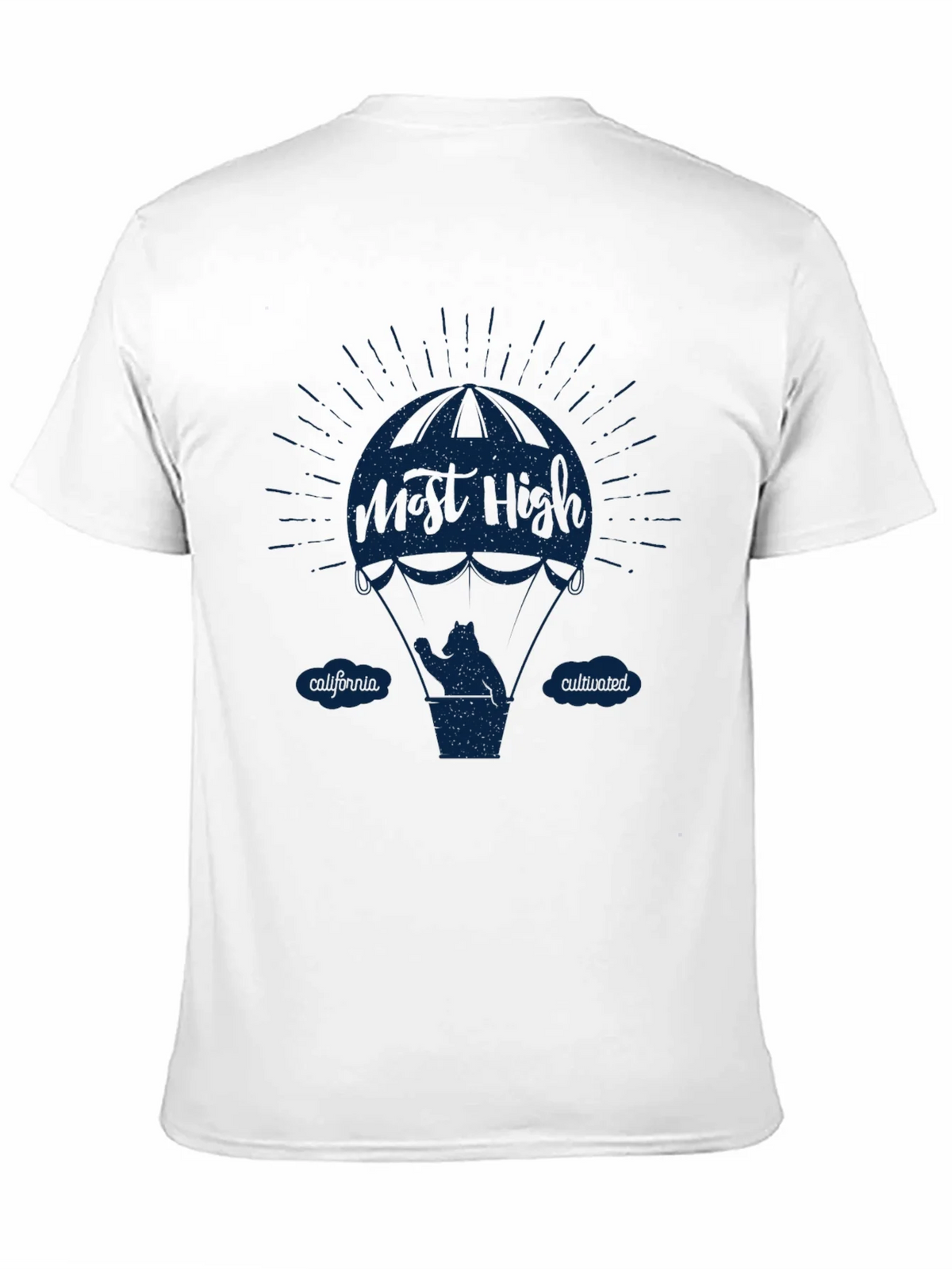 Most High California Bear Hot Air Balloon Black T-Shirt product image 10