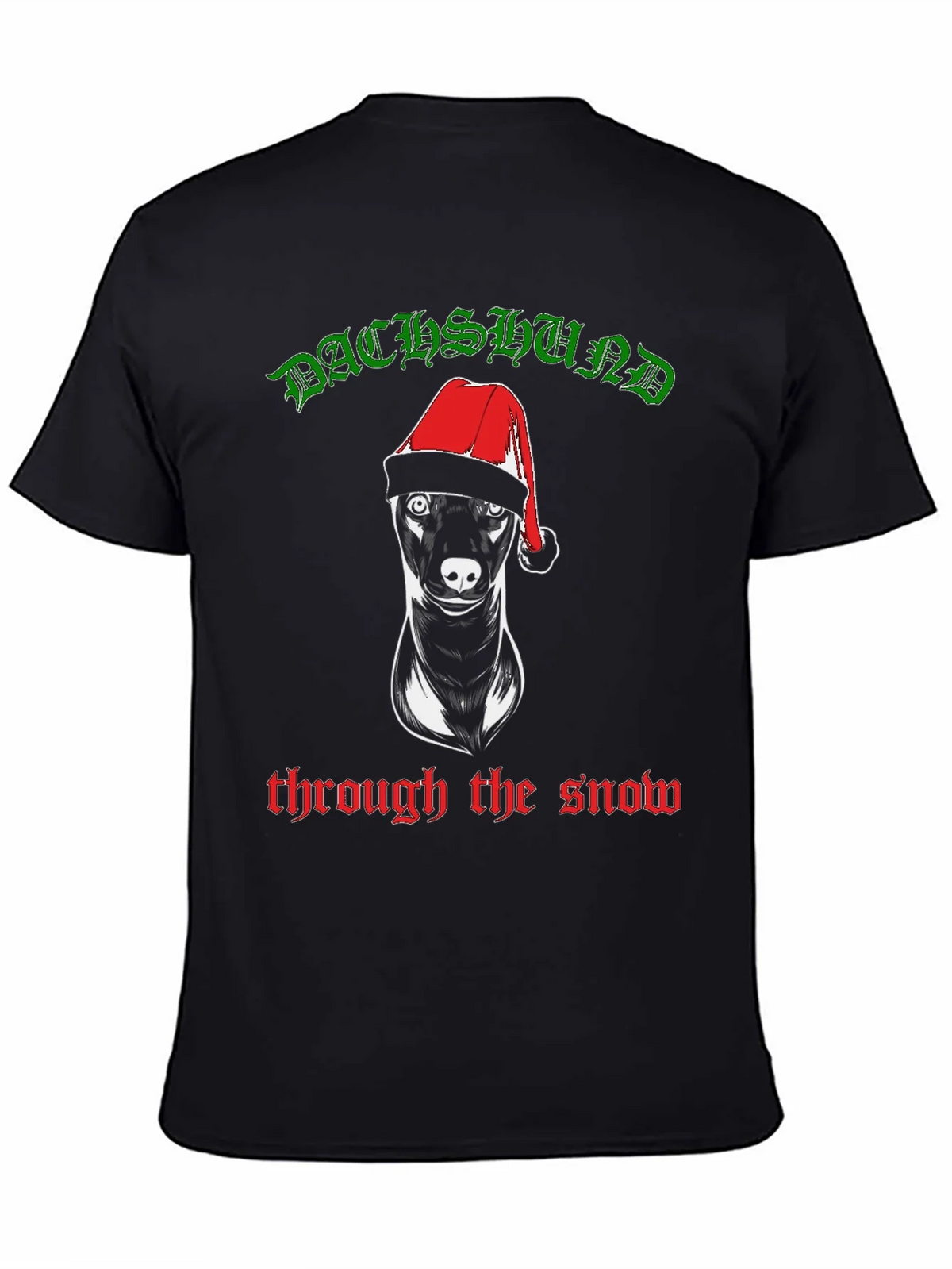 Dachshund Through The Snow Christmas Tee