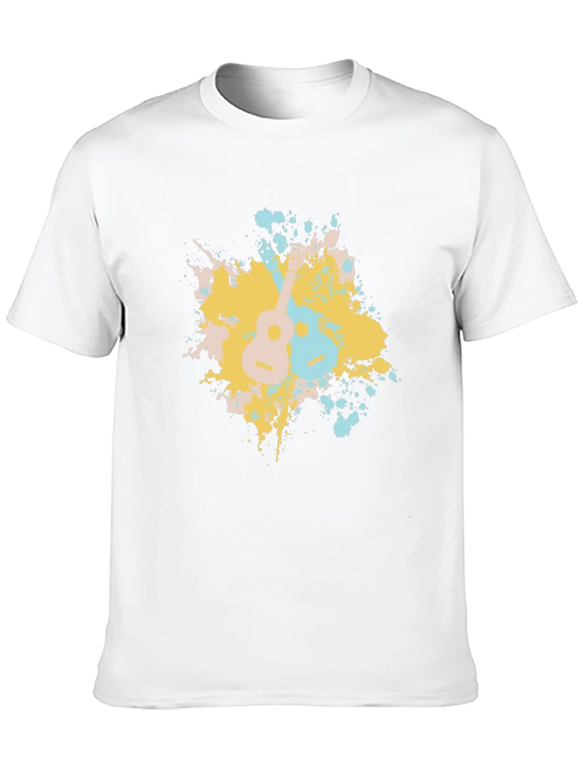 Ukulele Splash Graphic Tee - Black Cotton T-Shirt product image 8