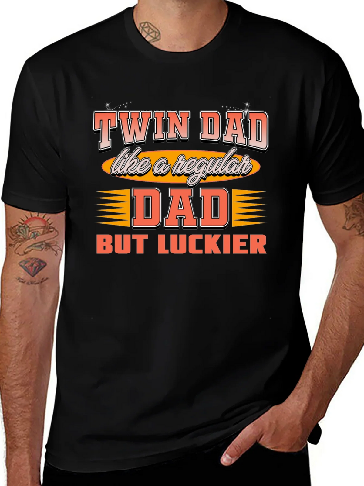 Twin Dad Graphic T-Shirt - Lucky Tee product image 1