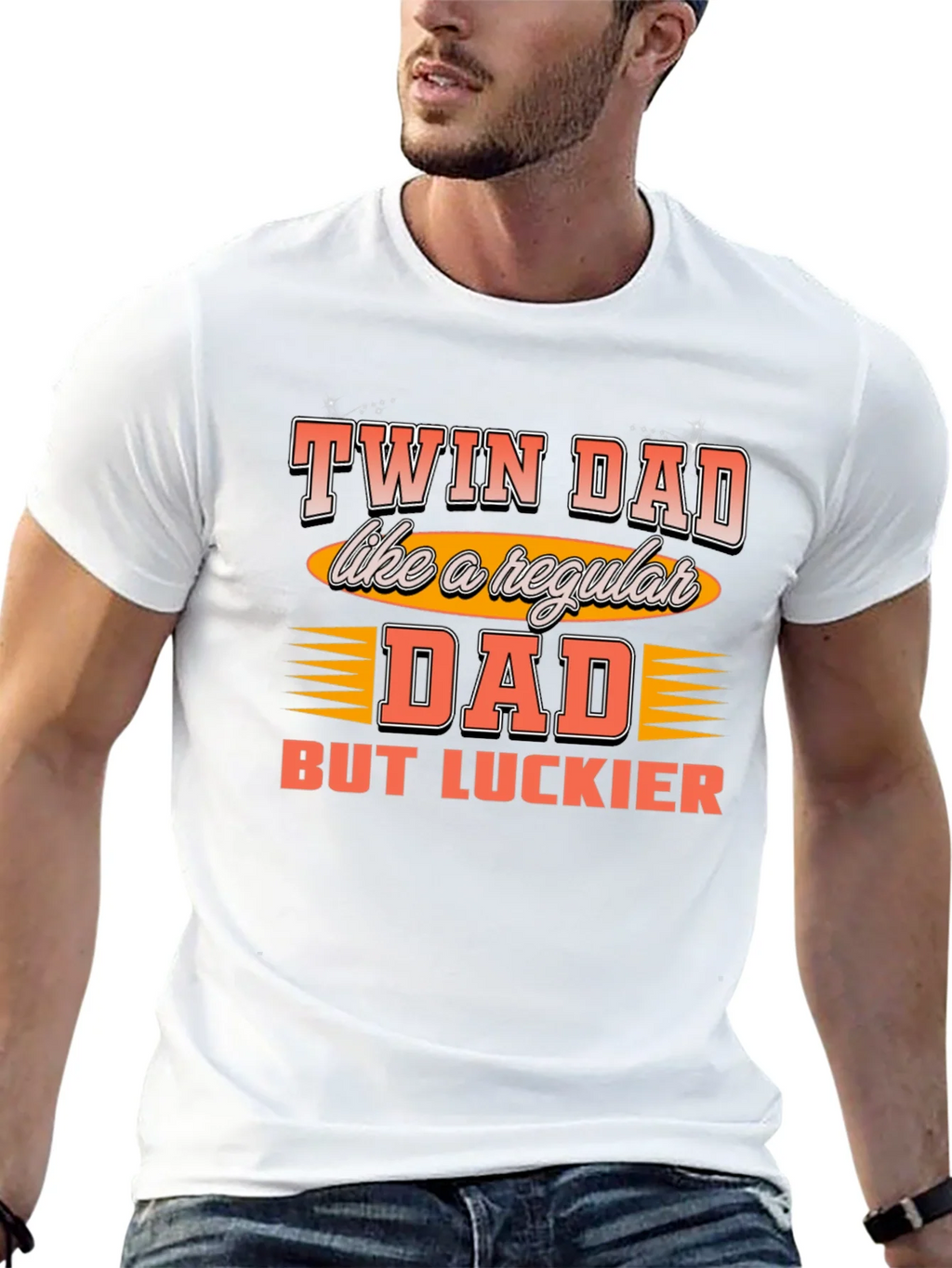 Twin Dad Graphic T-Shirt - Lucky Tee product image 12