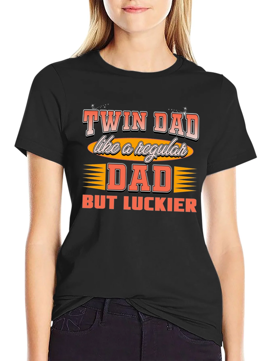 Twin Dad Graphic T-Shirt - Lucky Tee product image 2