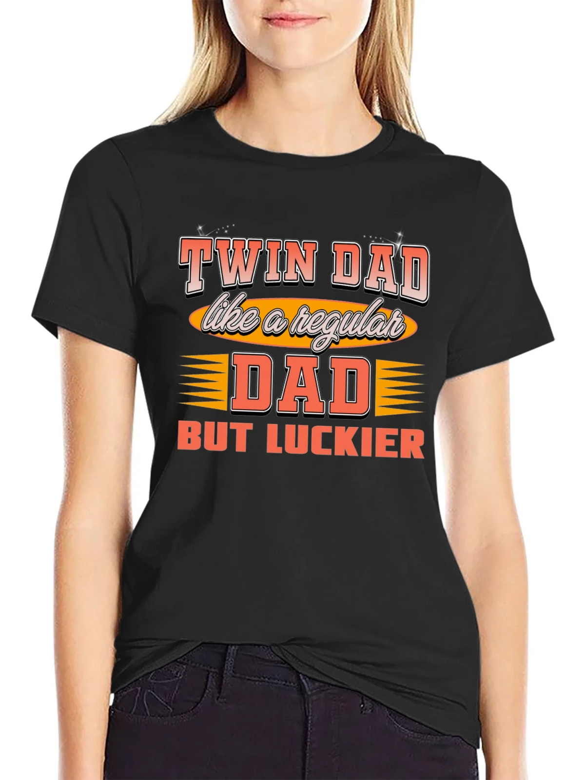 Twin Dad Graphic T-Shirt - Lucky Tee product image 2
