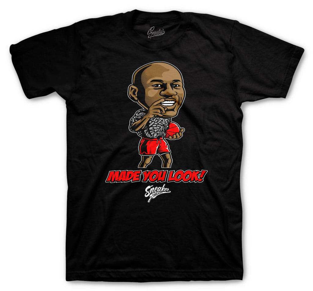 Retro 11 Black Cement Made You Look Shirt