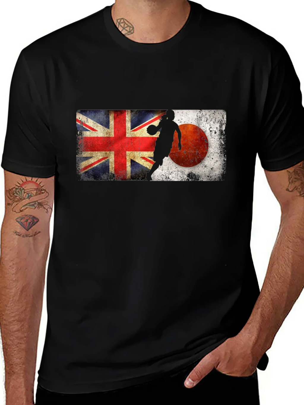 UK Japan Basketball Graphic T-Shirt product image 1