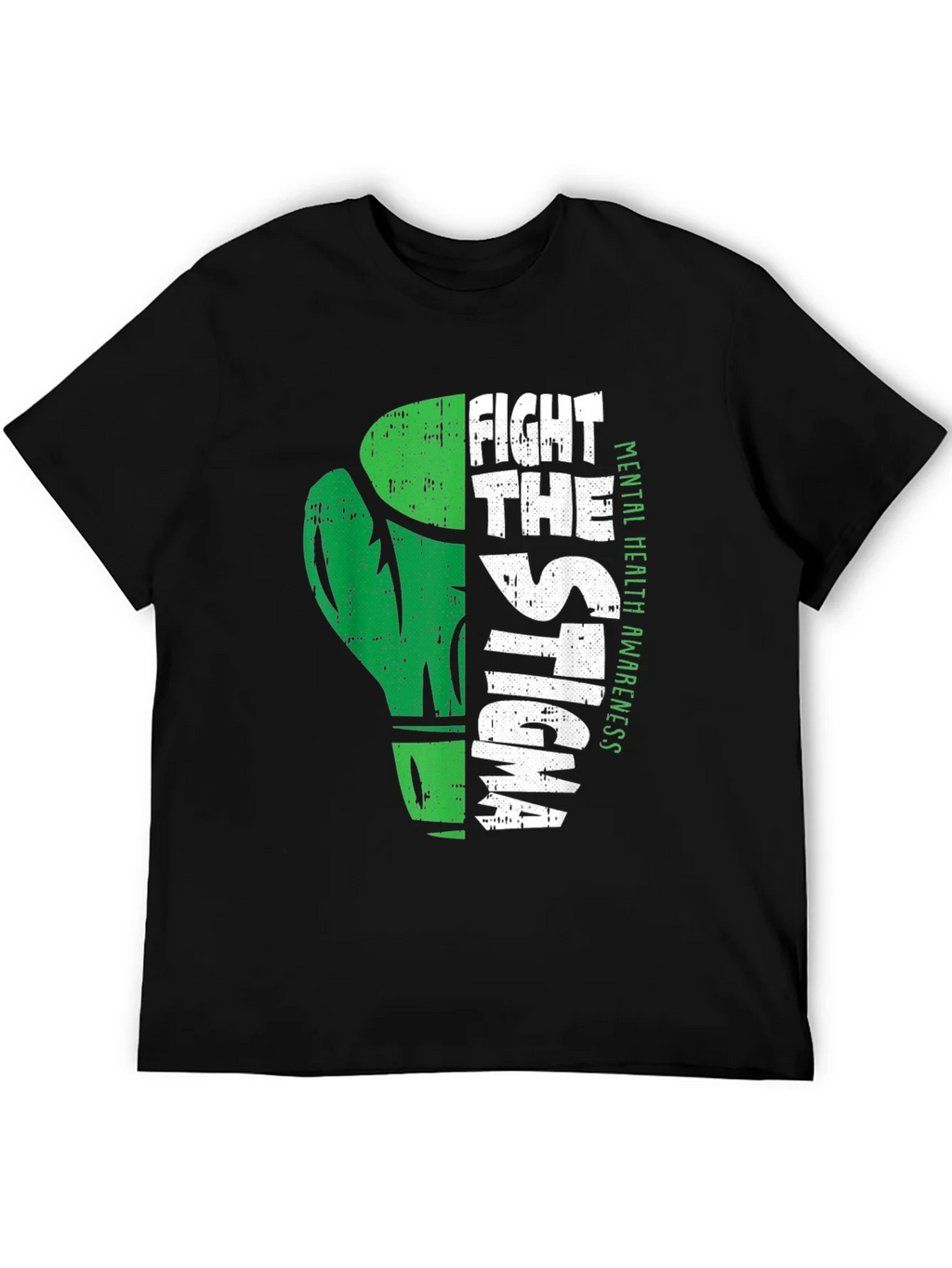 Fight The Stigma Mental Health Awareness Black T-Shirt product image 5
