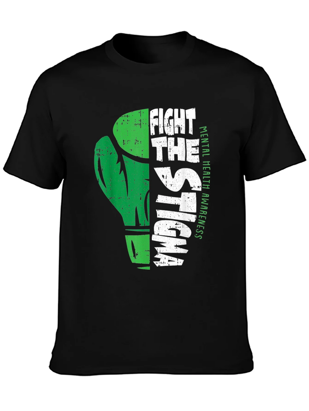 Fight The Stigma Mental Health Awareness Black T-Shirt product image 3