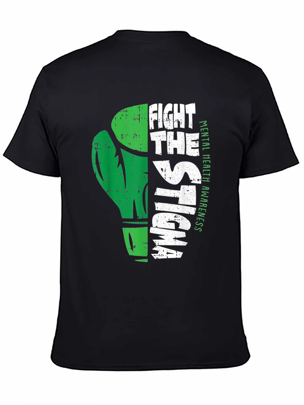 Fight The Stigma Mental Health Awareness Black T-Shirt product image 4