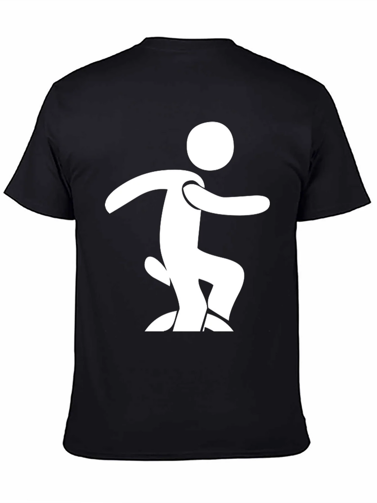 Funny Stick Figure T-Shirt - Black Cotton Tee product image 4