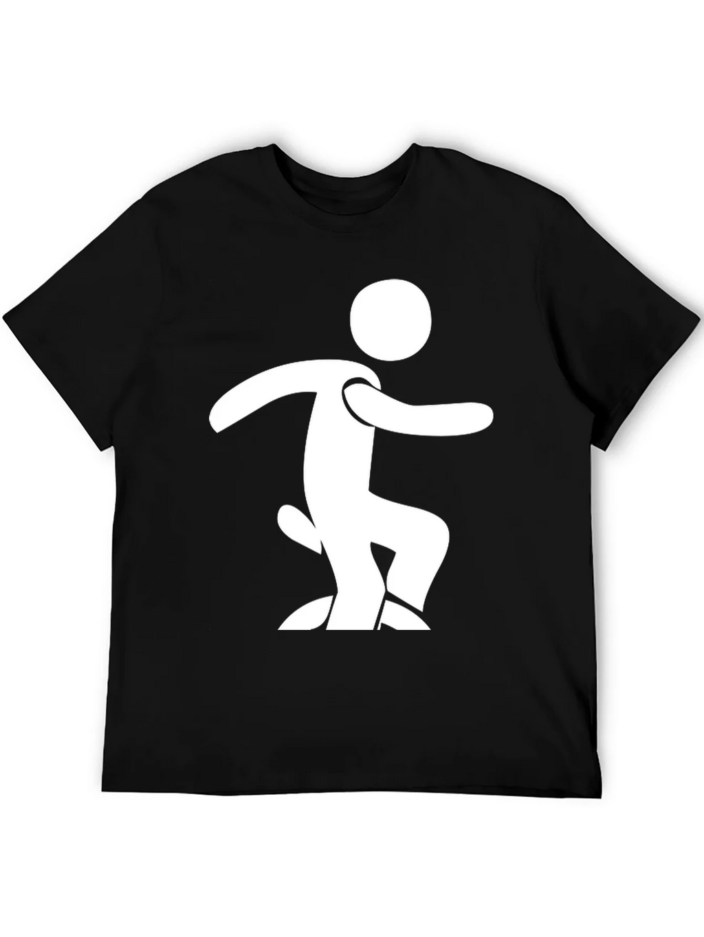 Funny Stick Figure T-Shirt - Black Cotton Tee product image 5