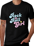 Rock n Roll Girl Black T-Shirt product image 1