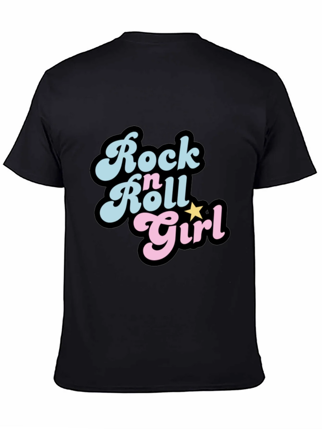 Rock n Roll Girl Black T-Shirt product image 4