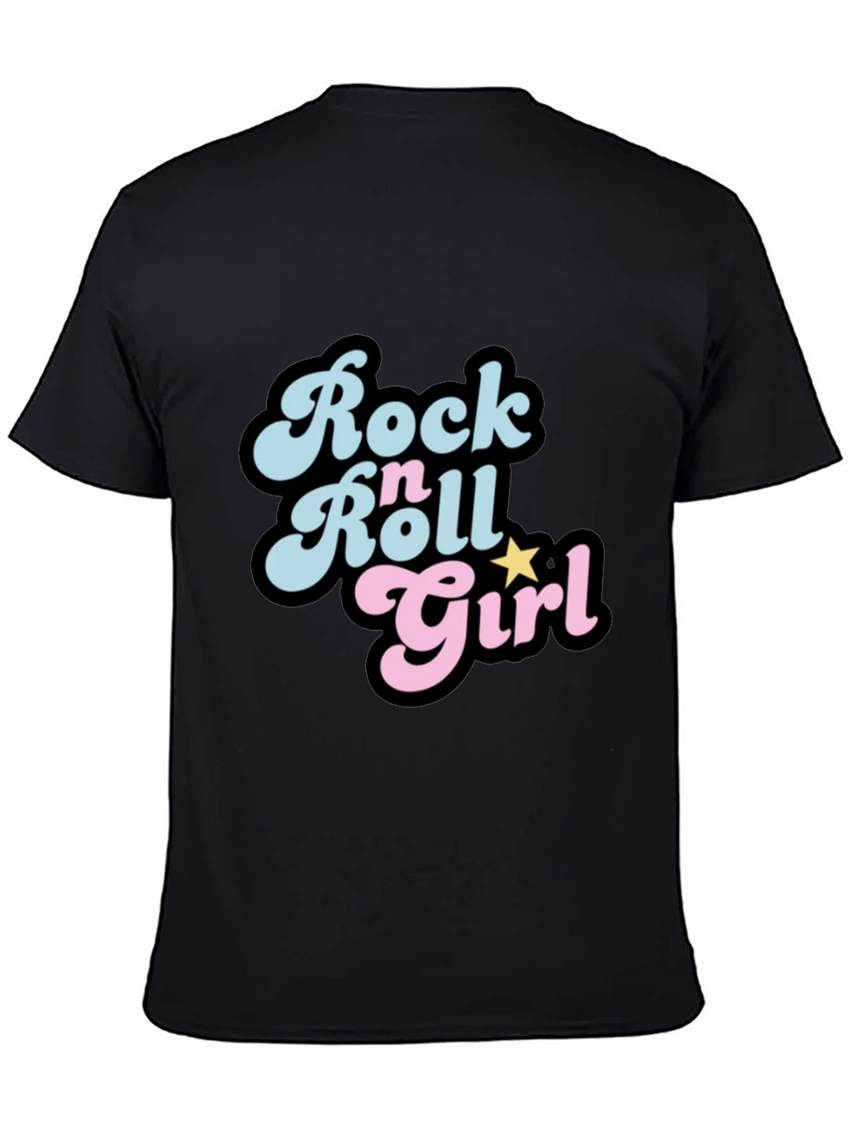 Rock n Roll Girl Black T-Shirt product image 4
