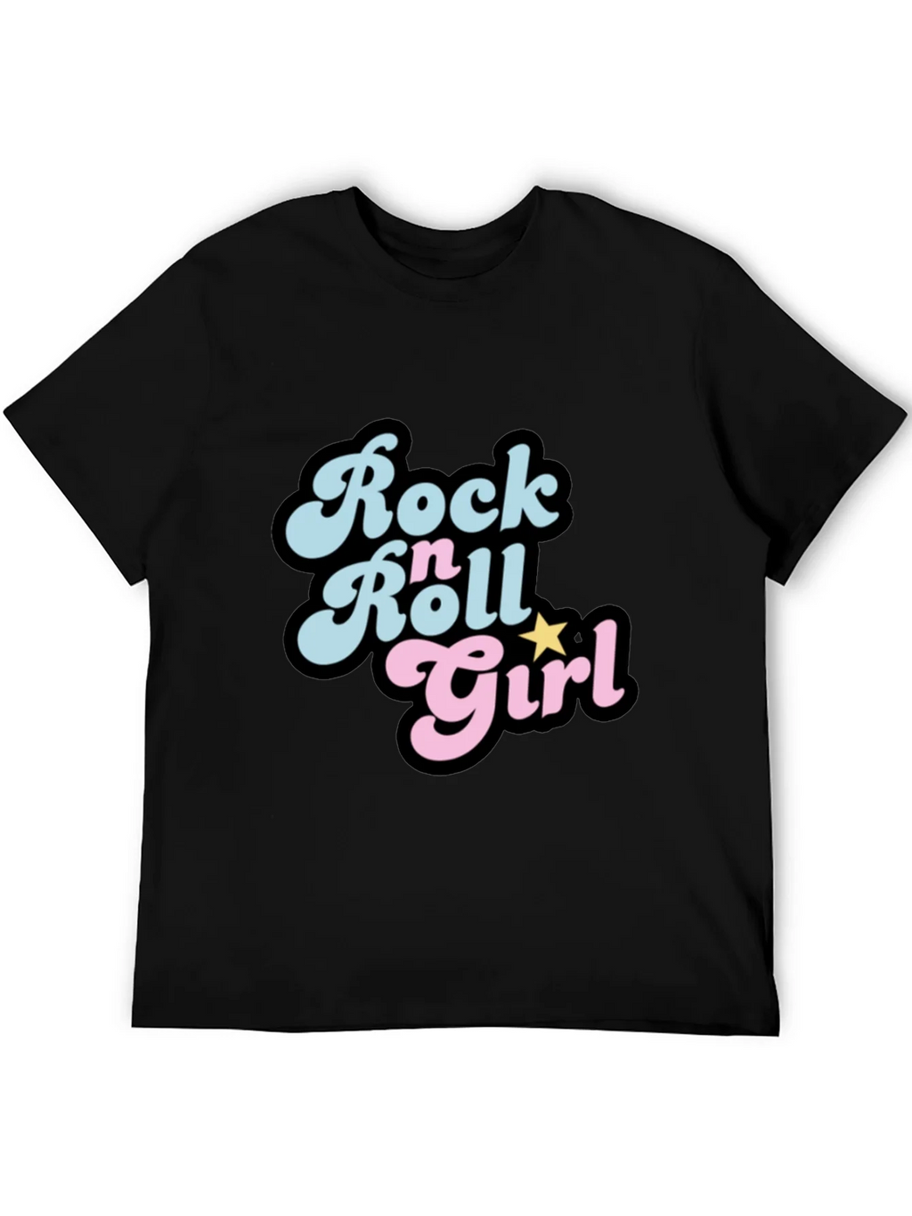 Rock n Roll Girl Black T-Shirt product image 5