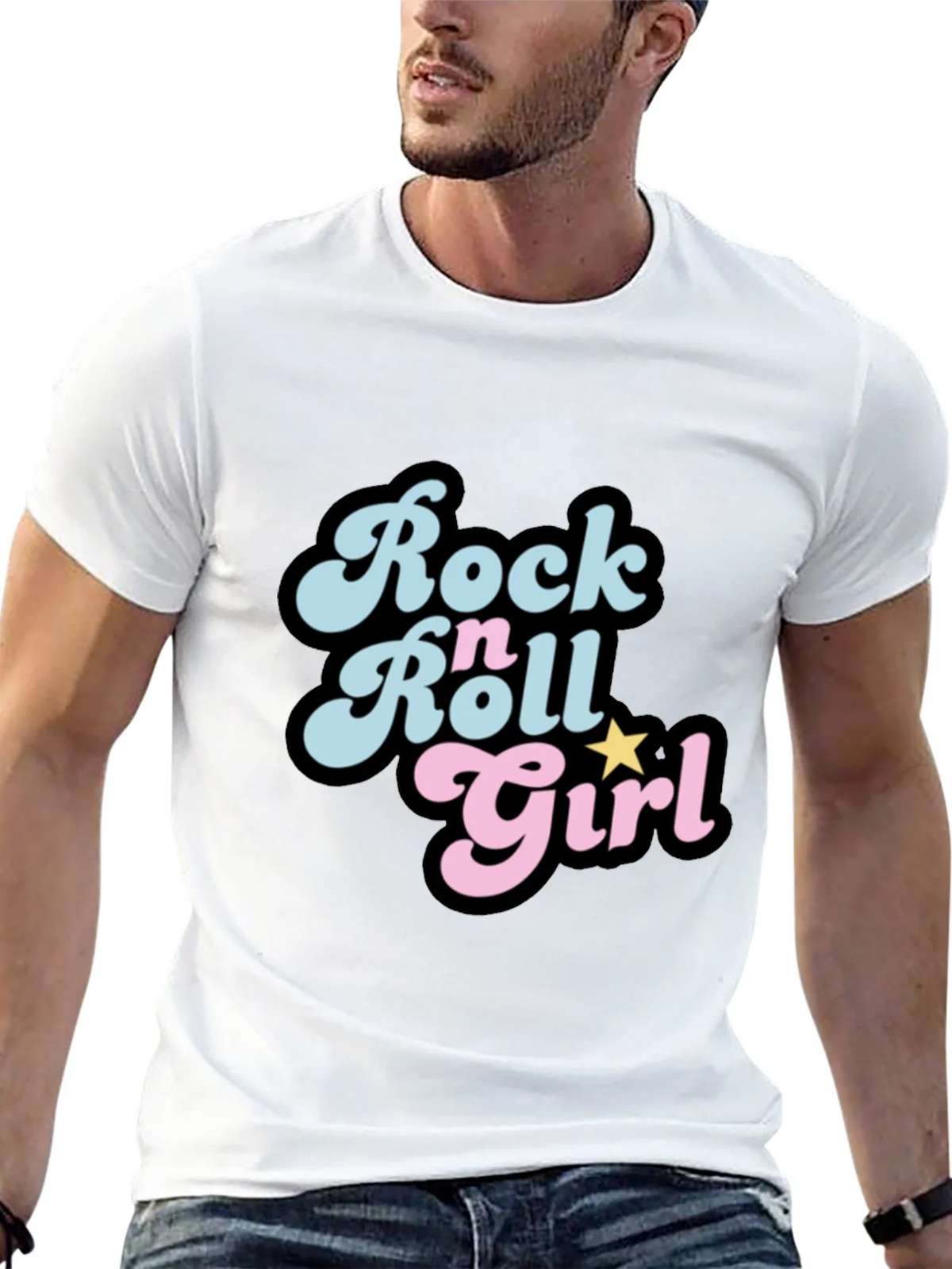 Rock n Roll Girl Black T-Shirt product image 12