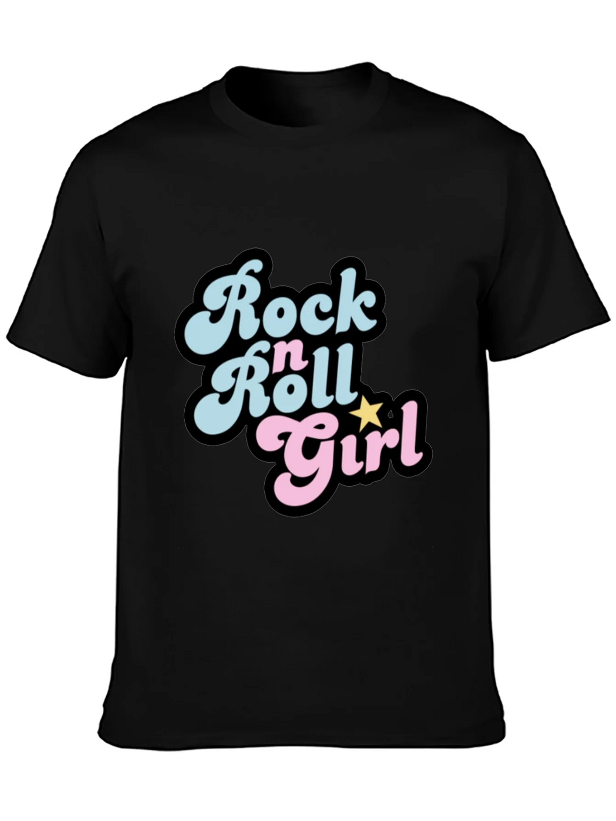 Rock n Roll Girl Black T-Shirt product image 3