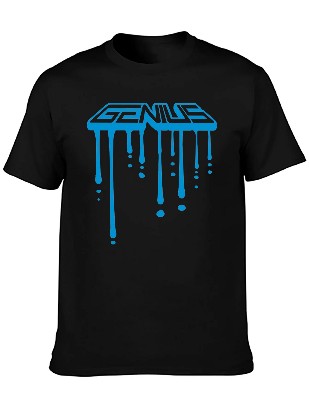 Genius Drip Graphic T-Shirt - Cool Trendy Black Tee product image 3