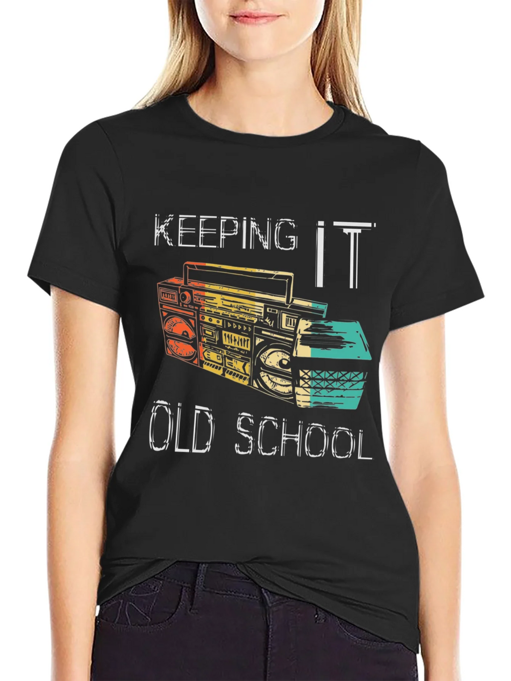 Retro Boombox T-Shirt - Keeping It Old School product image 2