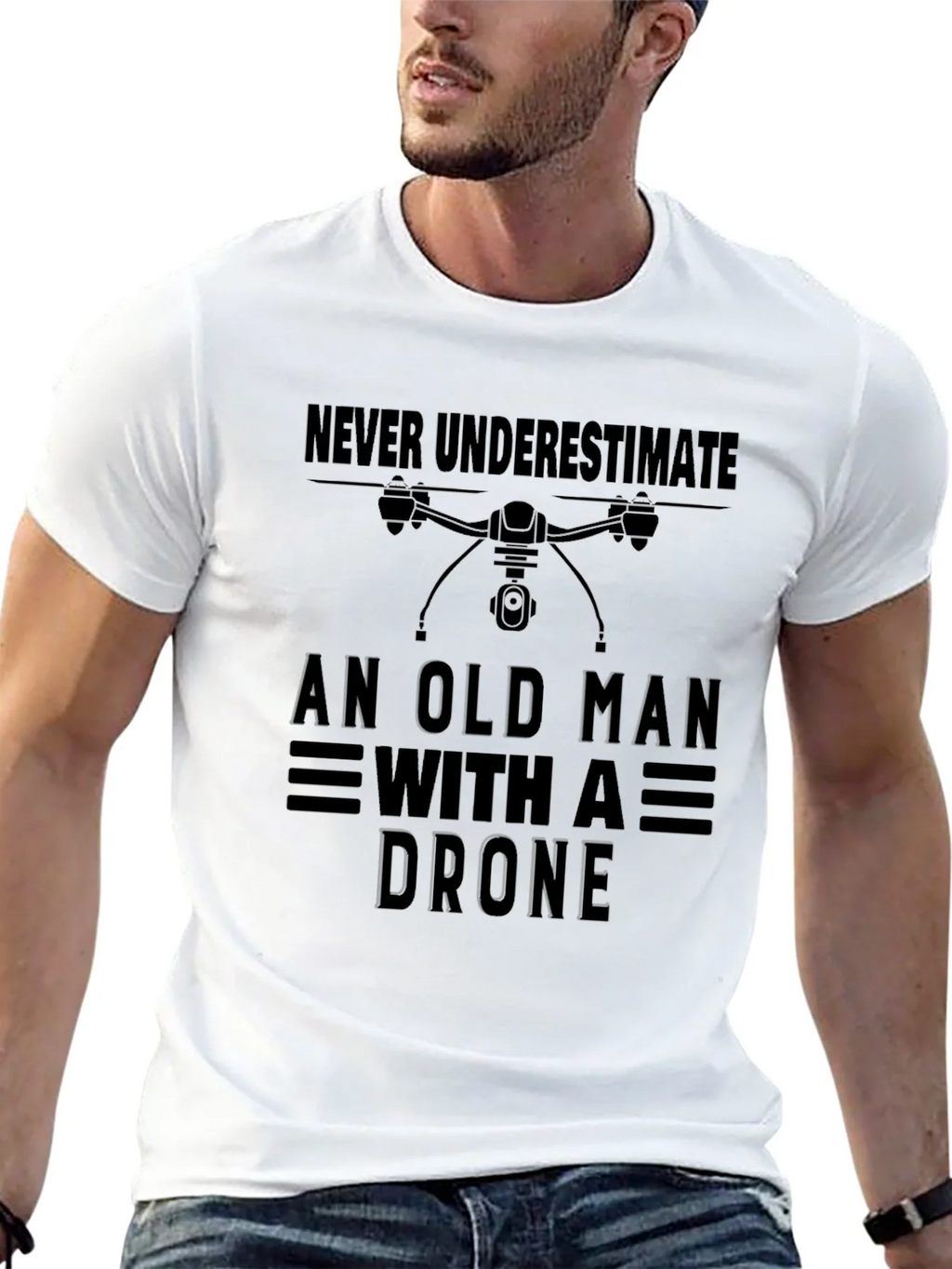 Old Man with Drone T-Shirt product image 12