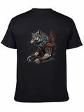 Wolf Warrior Graphic Tee - Black product image 1