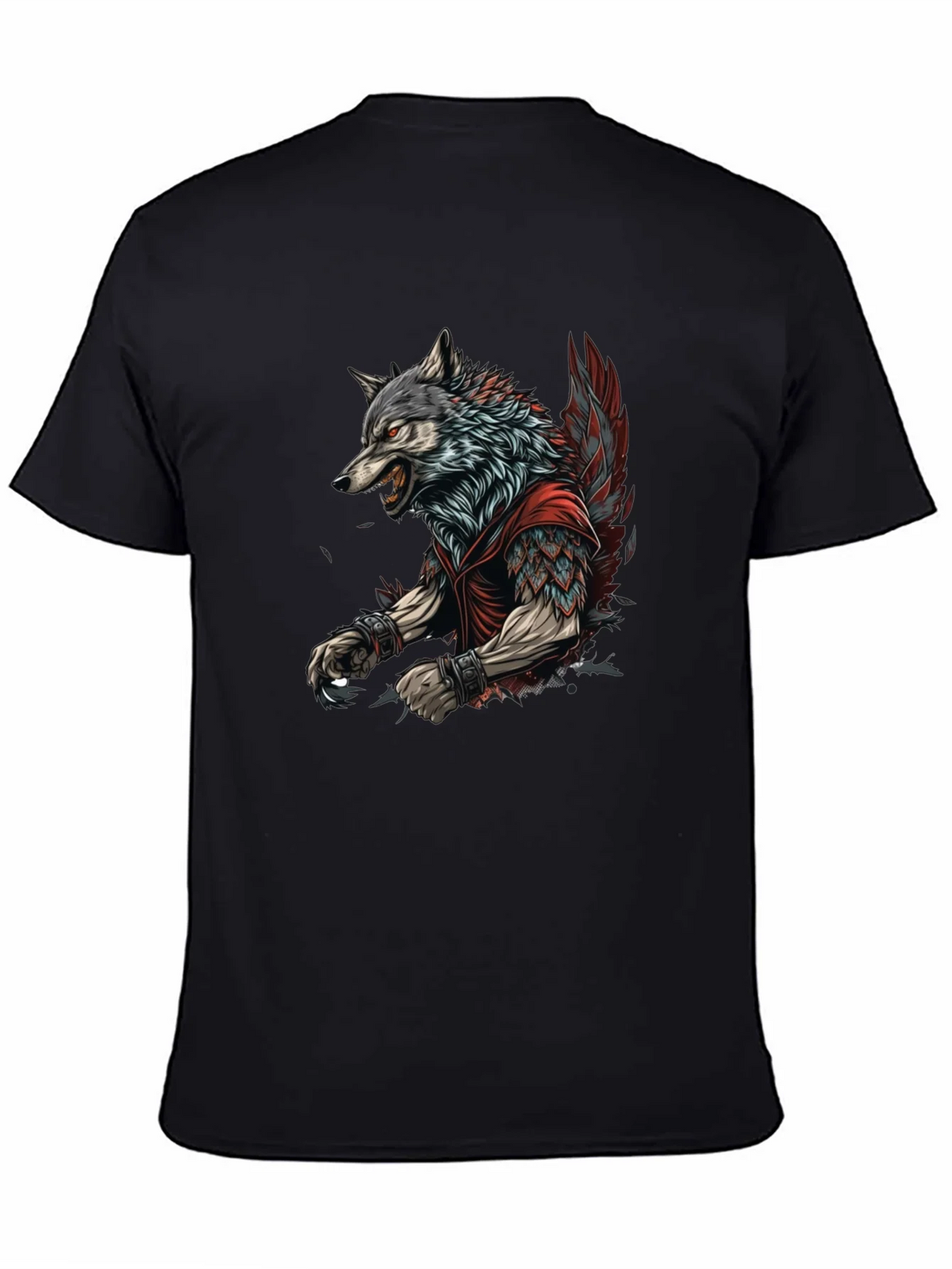 Wolf Warrior Graphic Tee - Black product image 1