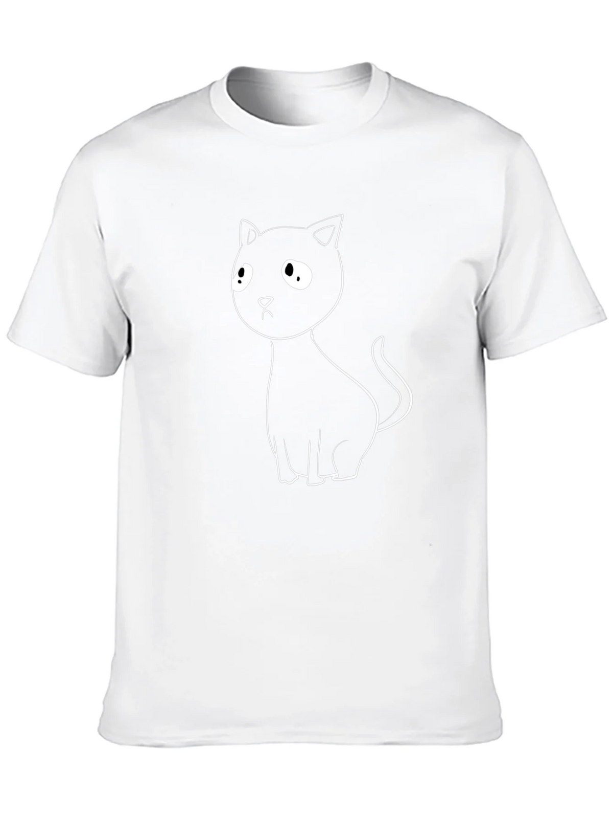 Cute Cat Graphic T-Shirt - Black Cotton Tee product image 2