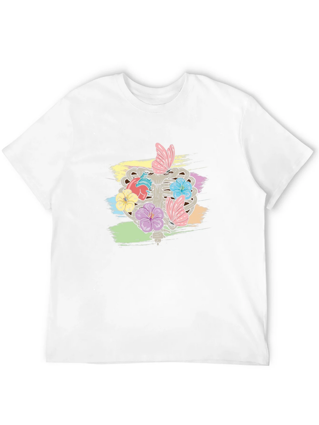 Floral Rib Cage Graphic T-Shirt - Black product image 11