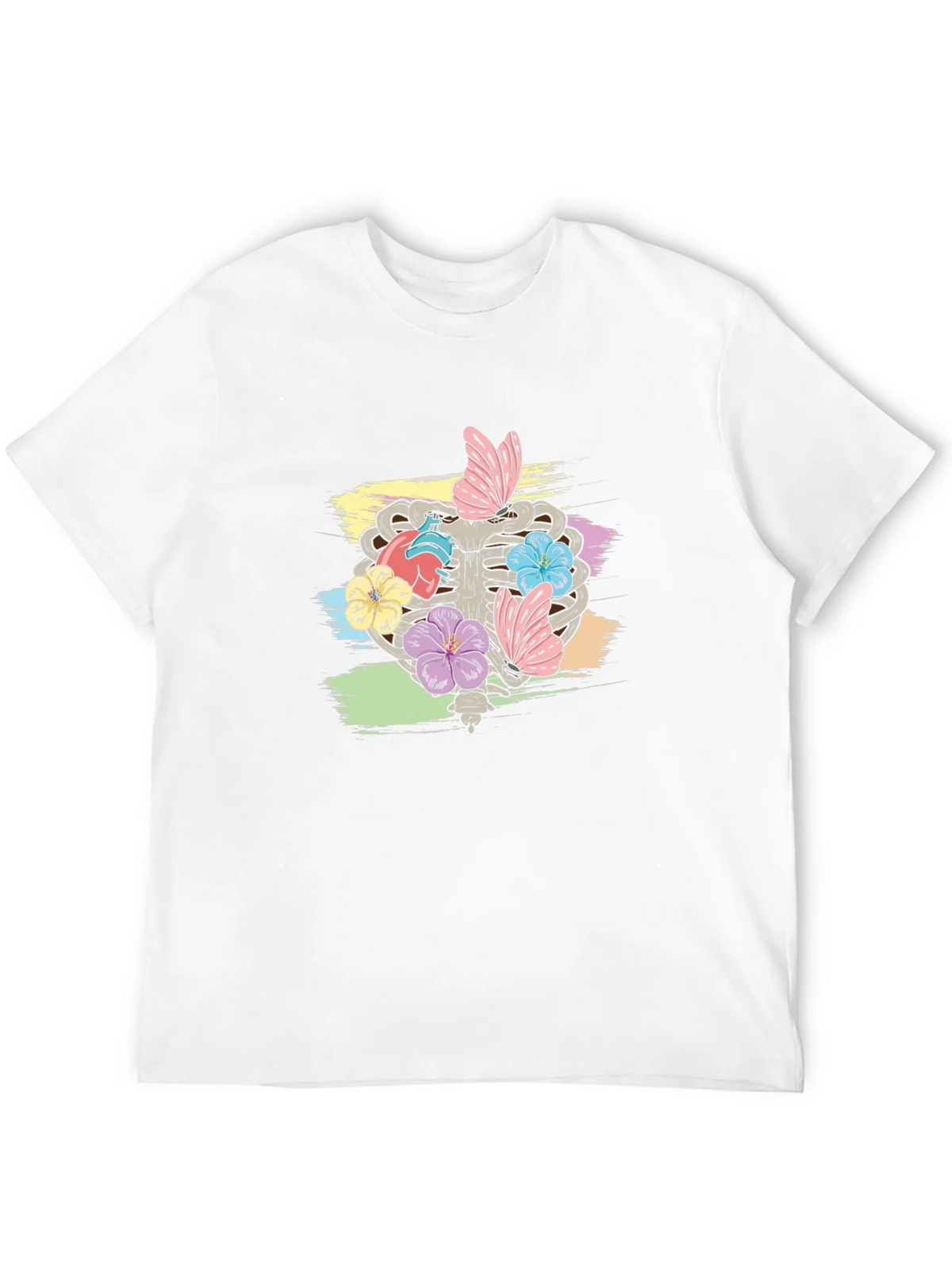 Floral Rib Cage Graphic T-Shirt - Black product image 11