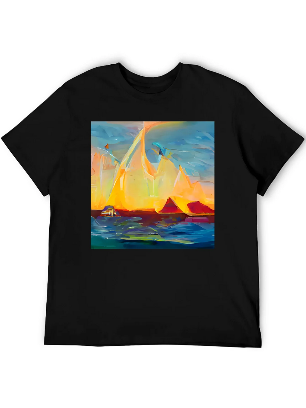 Abstract Mountain Sunset T-Shirt product image 4