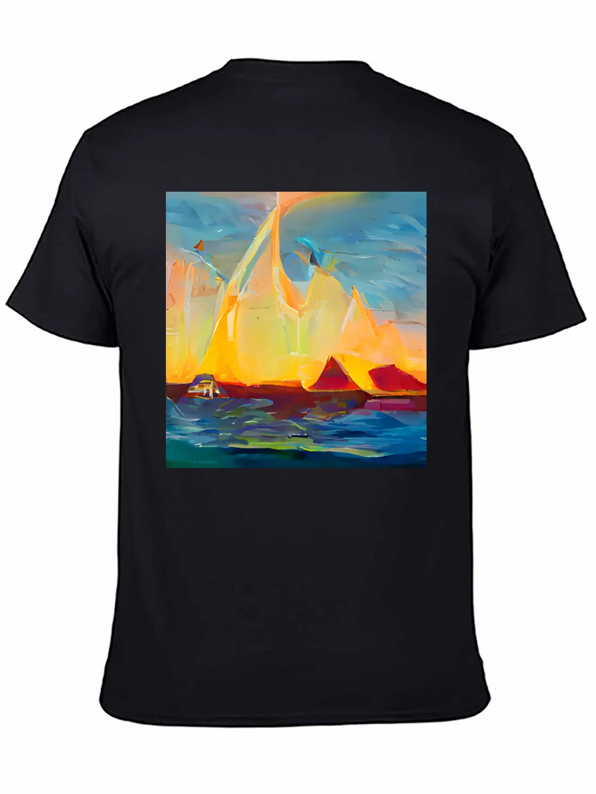 Abstract Mountain Sunset T-Shirt product image 3